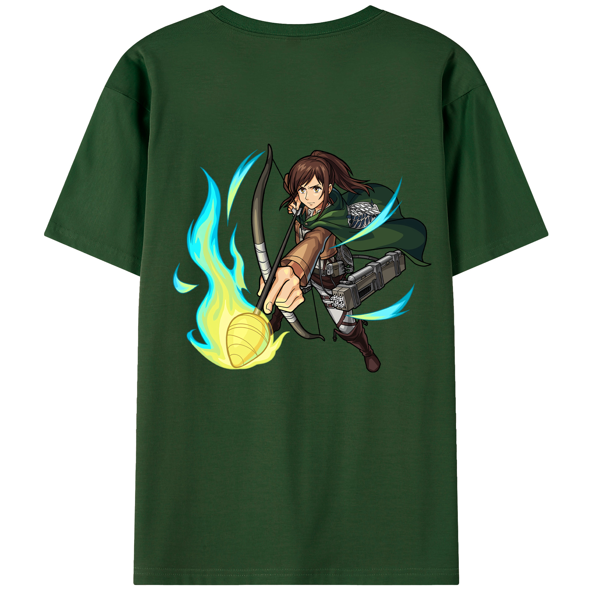 （画像用） 進撃の巨人 サシャ·ブラウス Attack on Titan Sasha Blaus 綿100％半袖Tシャツ（背面プリント）